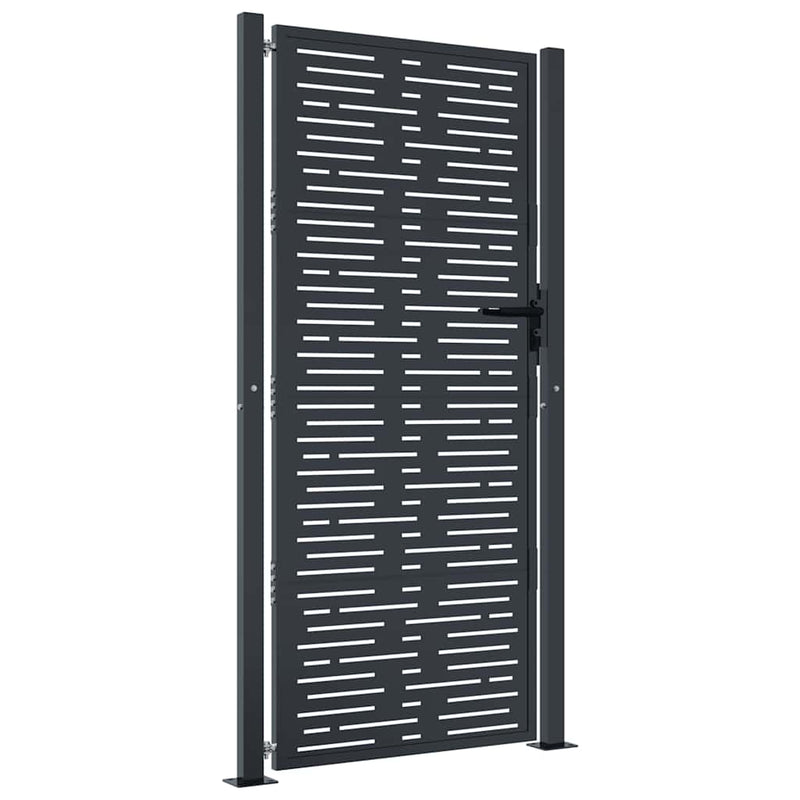 Load image into Gallery viewer, Vidaxl poort 100x175 cm met vierkant staal antracietkleurig
