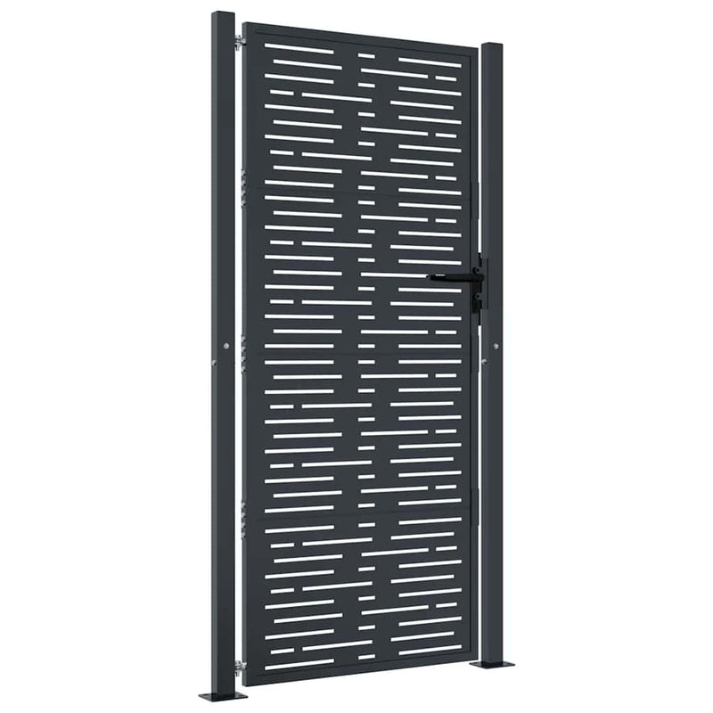 Load image into Gallery viewer, Vidaxl poort 100x200 cm met vierkant staal antracietkleurig
