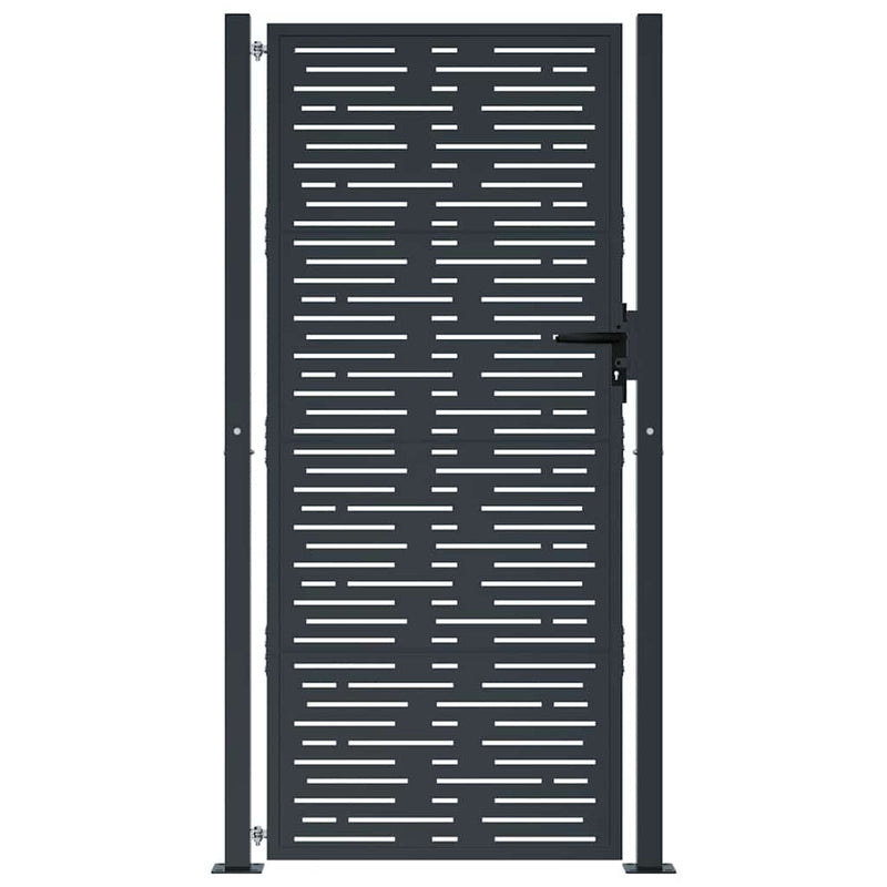 Load image into Gallery viewer, Vidaxl poort 100x200 cm met vierkant staal antracietkleurig
