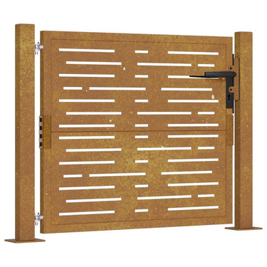 Vidaxl poort vierkant 100x75 cm cortenstaal