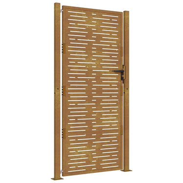 Vidaxl poort 100x175 cm vierkant cortenstaal