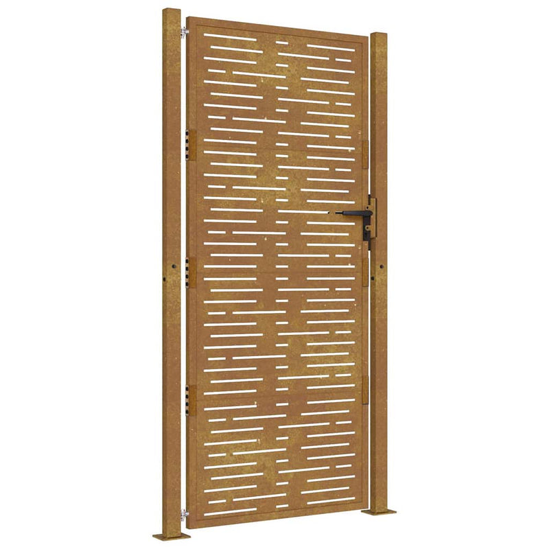 Load image into Gallery viewer, Vidaxl poort 100x200 cm vierkant cortenstaal
