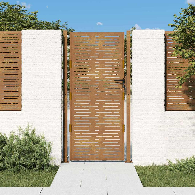 Load image into Gallery viewer, Vidaxl poort 100x200 cm vierkant cortenstaal

