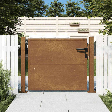 Vidaxl poort 100x100 cm cortenstaal