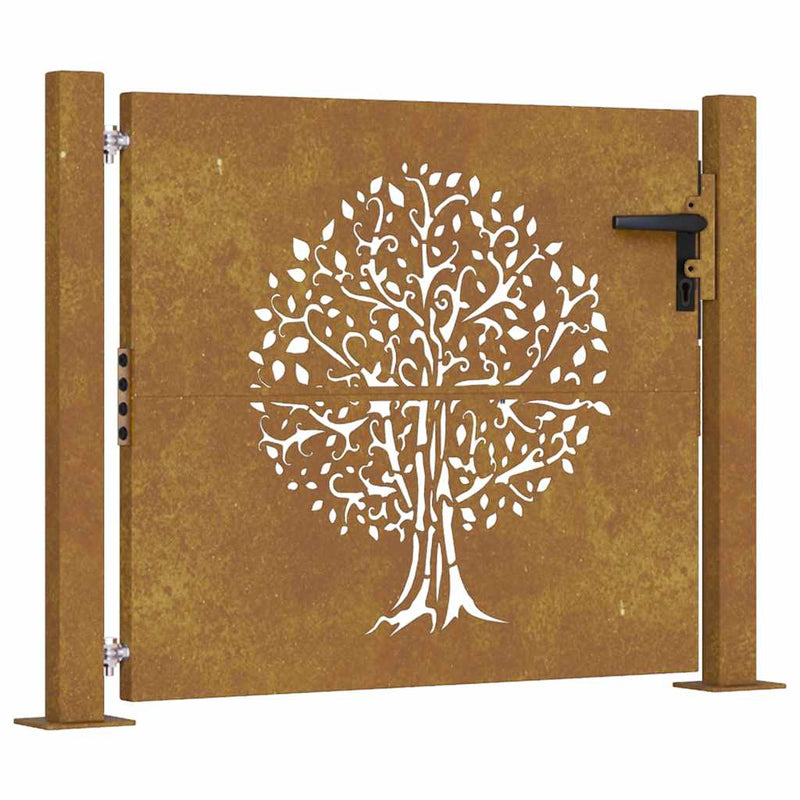 Load image into Gallery viewer, Vidaxl poort 100x75 cm boomontwerp cortenstaal
