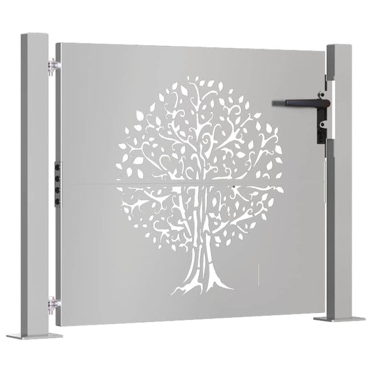 Vidaxl poort 100x75 cm boomontwerp cortenstaal