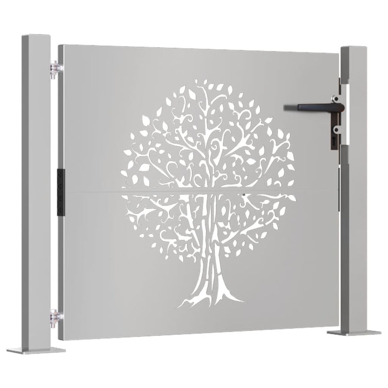 Load image into Gallery viewer, Vidaxl poort 100x100 cm boomontwerp cortenstaal
