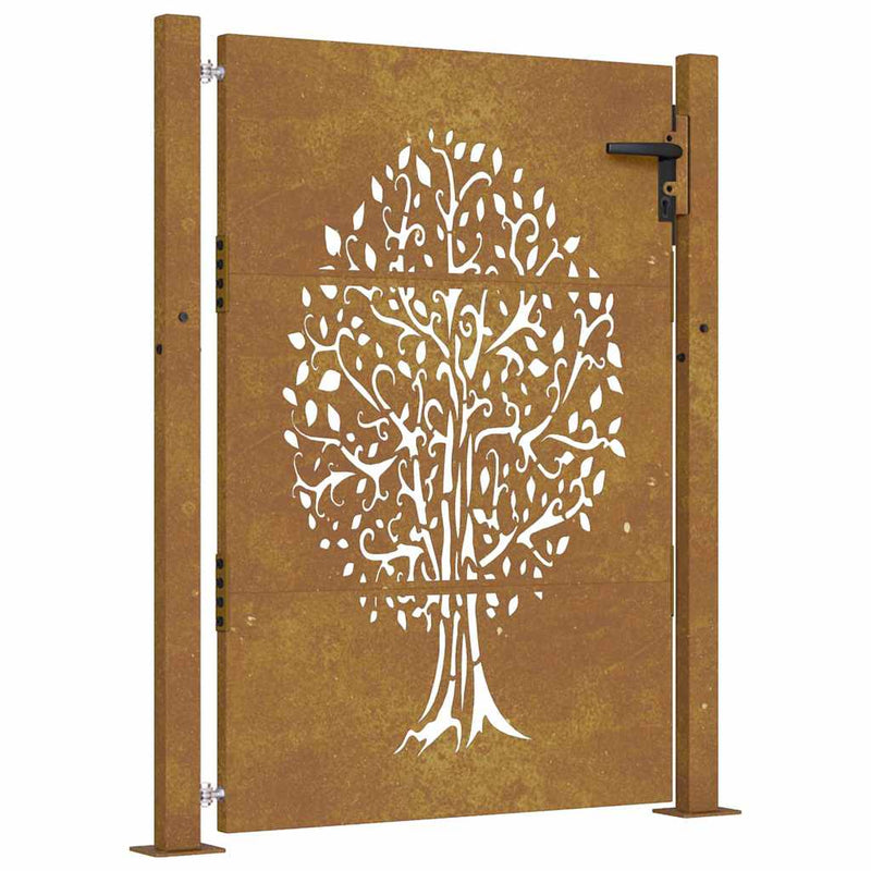 Load image into Gallery viewer, Vidaxl poort 100x125 cm boomontwerp cortenstaal

