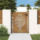 Vidaxl poort 100x125 cm boomontwerp cortenstaal