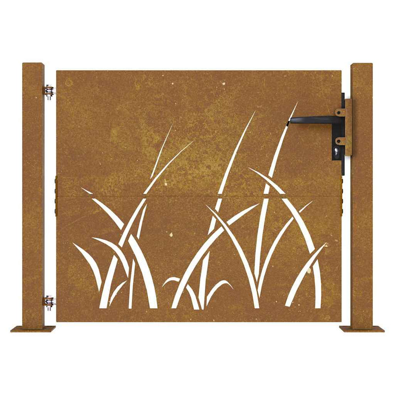 Load image into Gallery viewer, Vidaxl poort 100x75 cm grasontwerp cortenstaal
