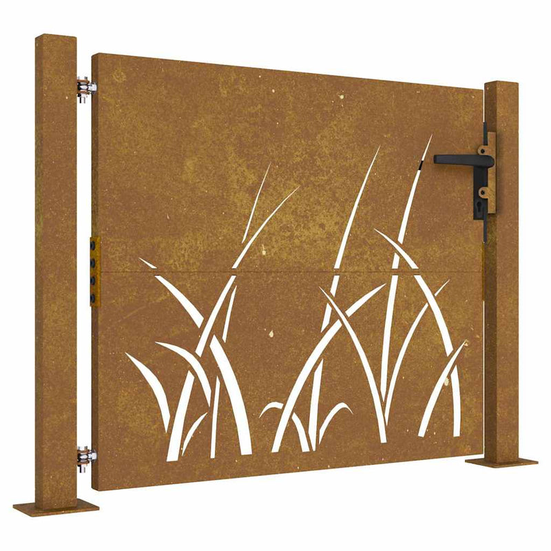 Load image into Gallery viewer, Vidaxl poort 100x100 cm grasontwerp cortenstaal
