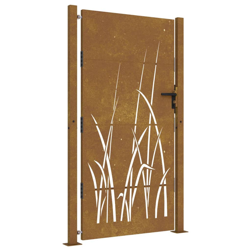 Load image into Gallery viewer, Vidaxl poort 105x180 cm grasontwerp cortenstaal
