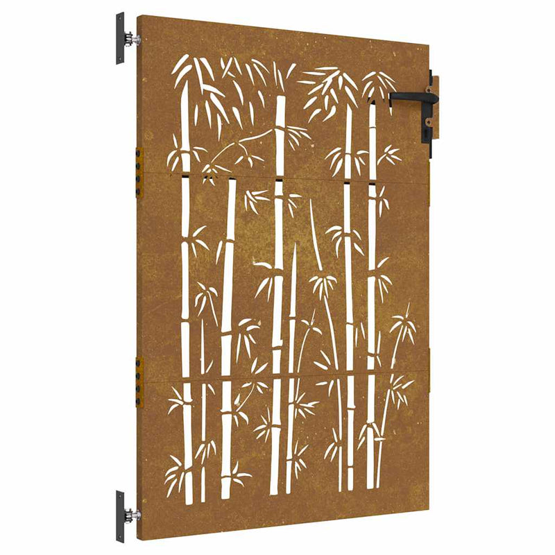 Load image into Gallery viewer, Vidaxl poort 85x125 cm bamboe-ontwerp cortenstaal
