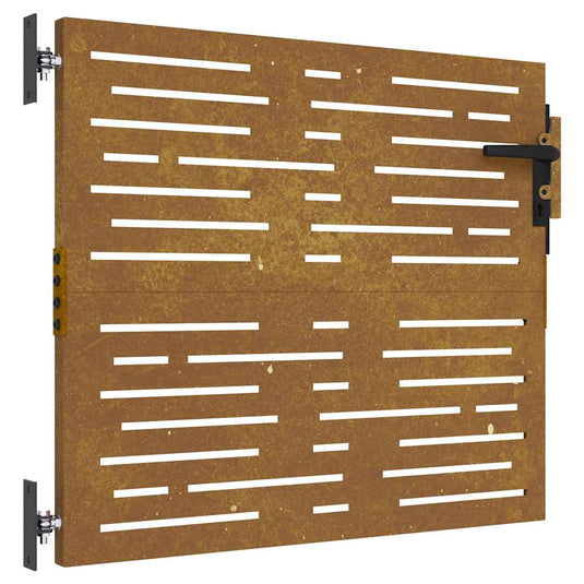 Vidaxl poort 85x75 cm vierkant cortenstaal