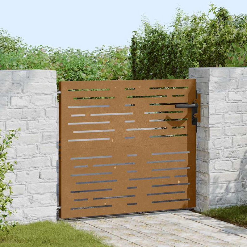 Load image into Gallery viewer, Vidaxl poort 85x75 cm vierkant cortenstaal
