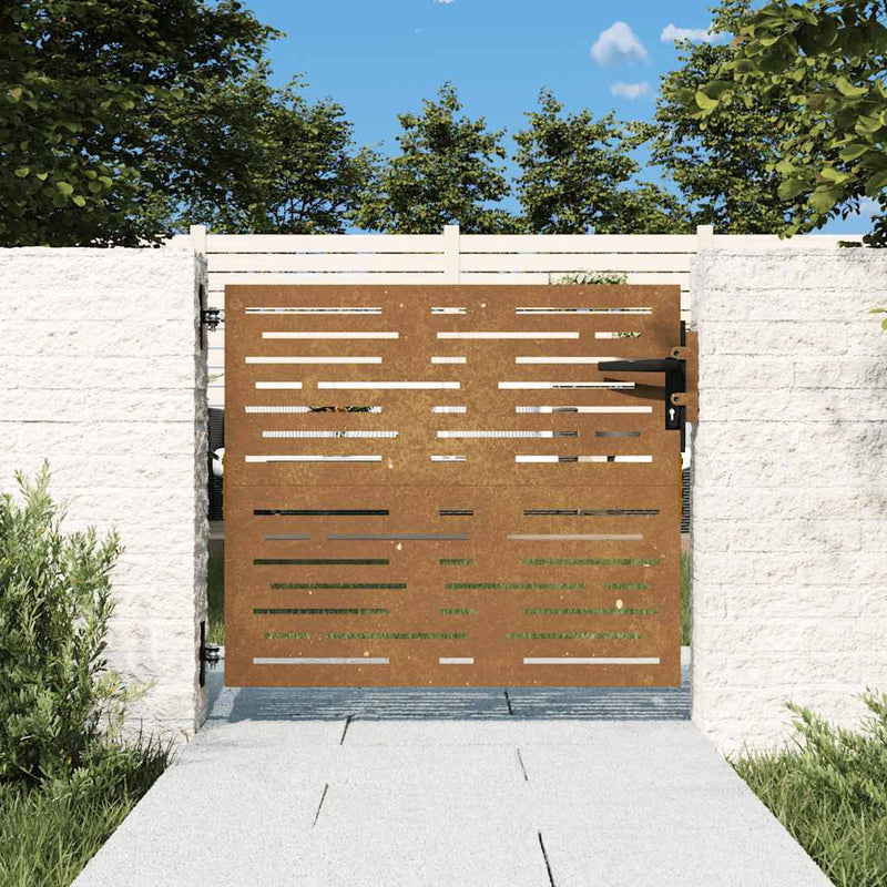 Load image into Gallery viewer, Vidaxl poort 85x100 cm vierkant cortenstaal
