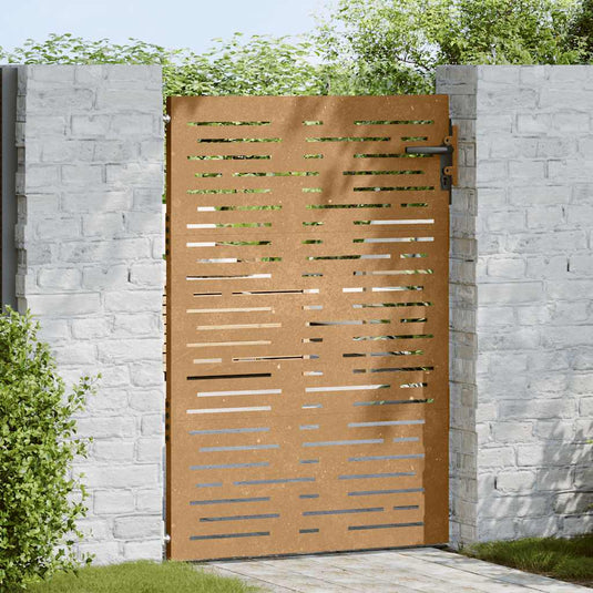 Vidaxl poort 85x125 cm vierkant cortenstaal
