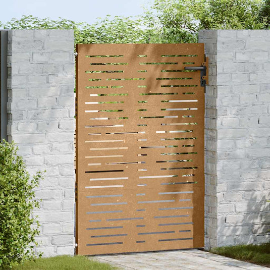 Vidaxl poort 85x150 cm vierkant cortenstaal