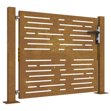 Vidaxl poort 100x75 cm vierkant cortenstaal