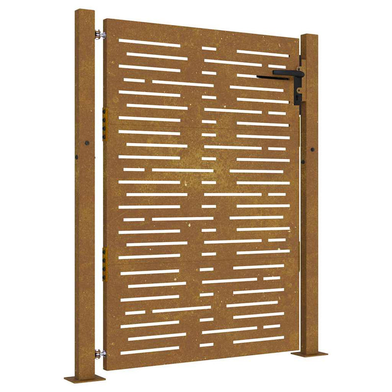 Afbeelding laden in galerijviewer, Vidaxl poort 100x150 cm vierkant cortenstaal
