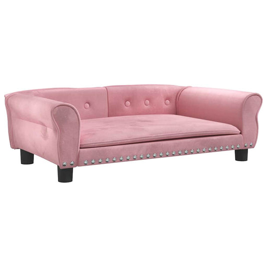 Vidaxl hondenmand 95x55x30 cm fluweel roze