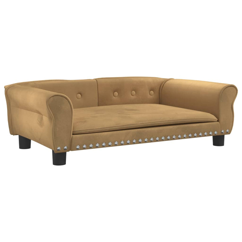 Load image into Gallery viewer, VidaXL Hondenmand 95x55x30 cm fluweel bruin
