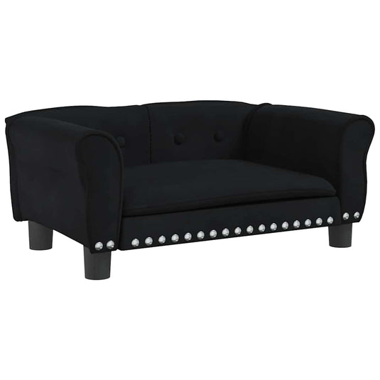 Vidaxl hondenmand 70x45x30 cm fluweel zwart