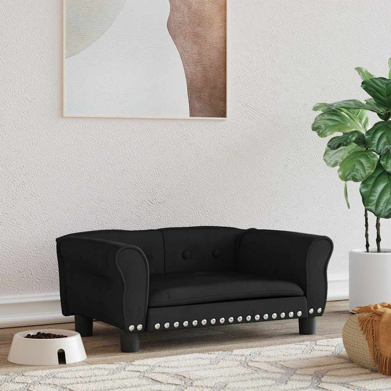 Load image into Gallery viewer, Vidaxl hondenmand 70x45x30 cm fluweel zwart
