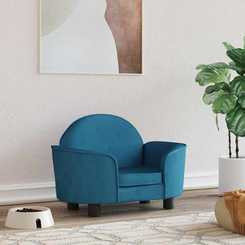 Load image into Gallery viewer, Vidaxl hondenmand 66x40x45 cm fluweel blauw
