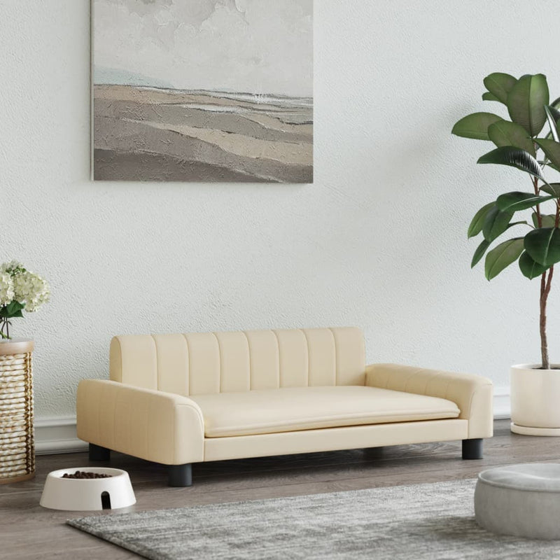 Load image into Gallery viewer, VidaXL Hondenmand 90x53x30 cm stof crèmekleurig

