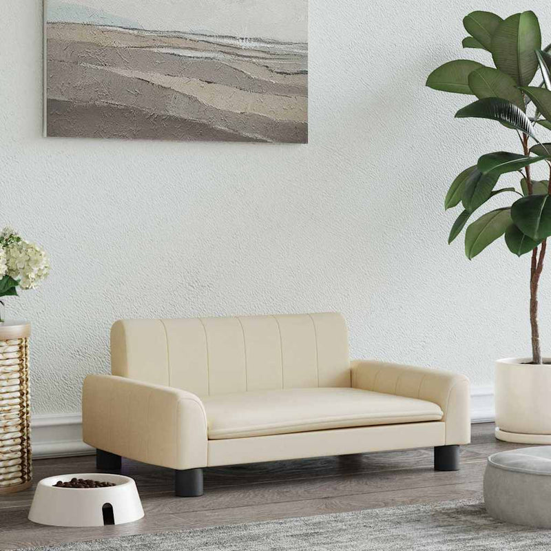 Load image into Gallery viewer, Vidaxl hondenmand 70x45x30 cm stof crèmekleurig
