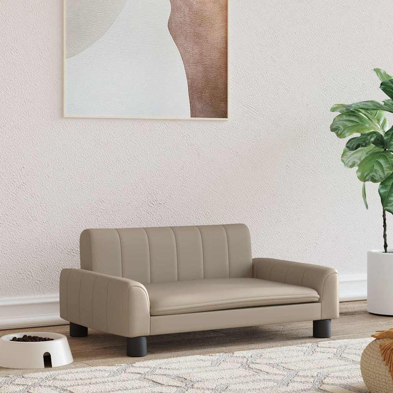 Load image into Gallery viewer, Vidaxl hondenmand 70x45x30 cm kunstleer cappuccinokleurig
