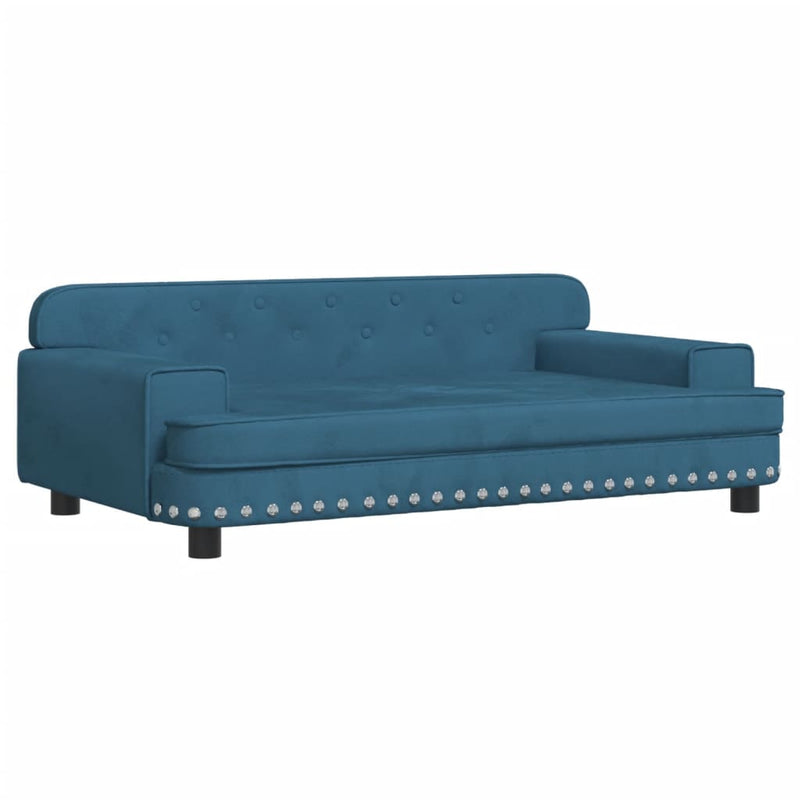 Load image into Gallery viewer, VidaXL Hondenmand 90x53x30 cm fluweel blauw
