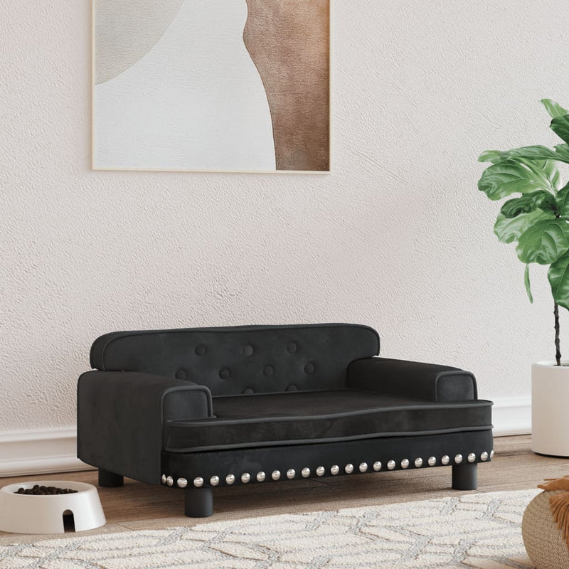 Load image into Gallery viewer, Vidaxl hondenmand 70x45x30 cm fluweel zwart
