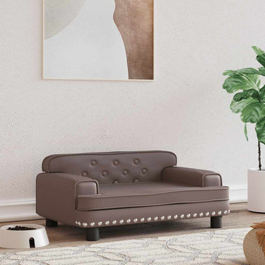 Vidaxl hondenmand 70x45x30 cm kunstleer bruin