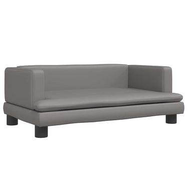 Vidaxl hondenmand 80x45x30 cm kunstleer grijs