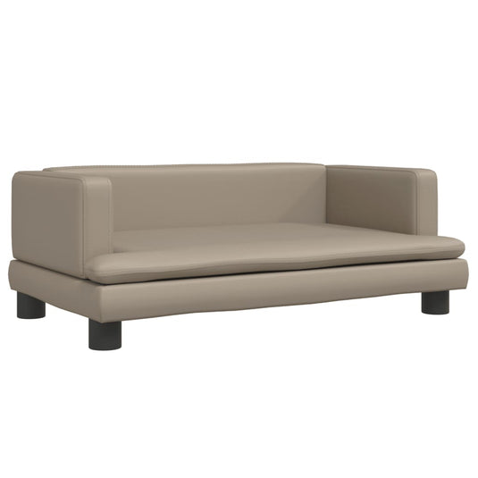 VidaXL Hondenmand 80x45x30 cm kunstleer cappuccinokleurig