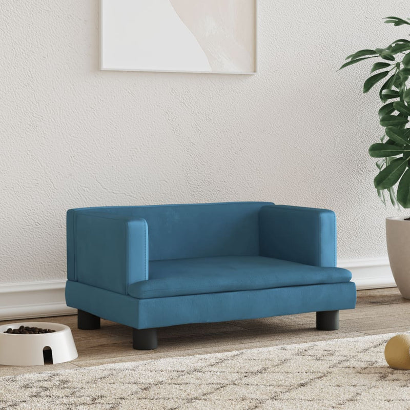 Load image into Gallery viewer, VidaXL Hondenmand 60x40x30 cm fluweel blauw
