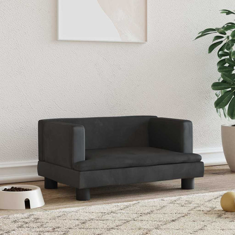 Load image into Gallery viewer, Vidaxl hondenmand 60x40x30 cm fluweel zwart
