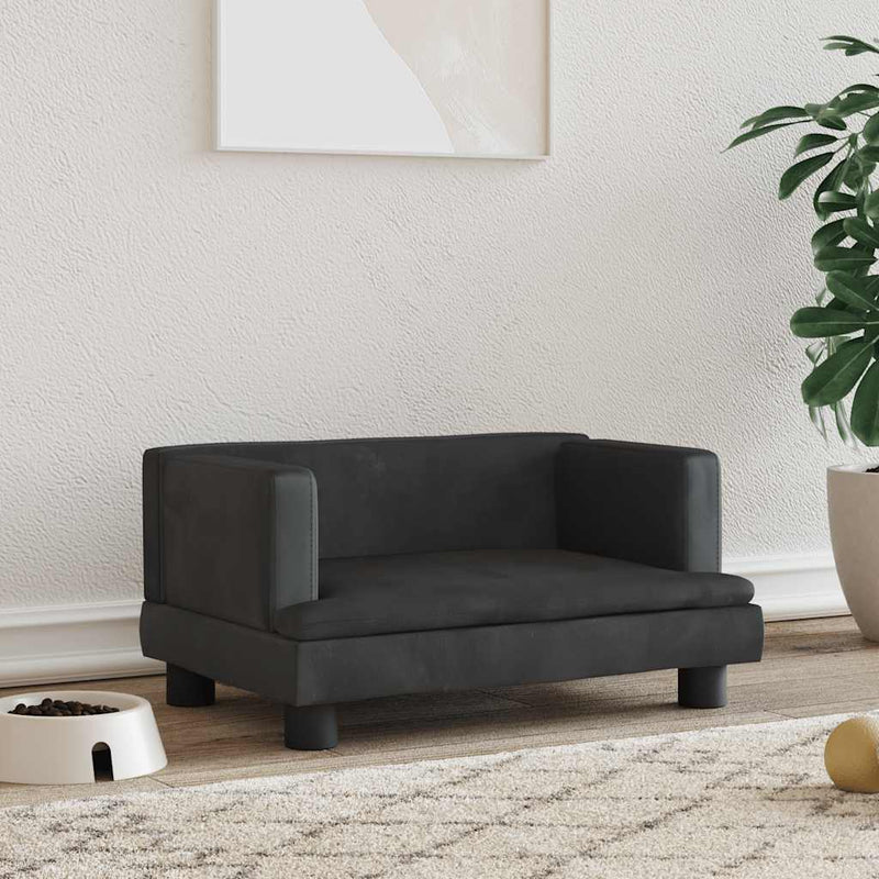 Load image into Gallery viewer, Vidaxl hondenmand 60x40x30 cm fluweel zwart
