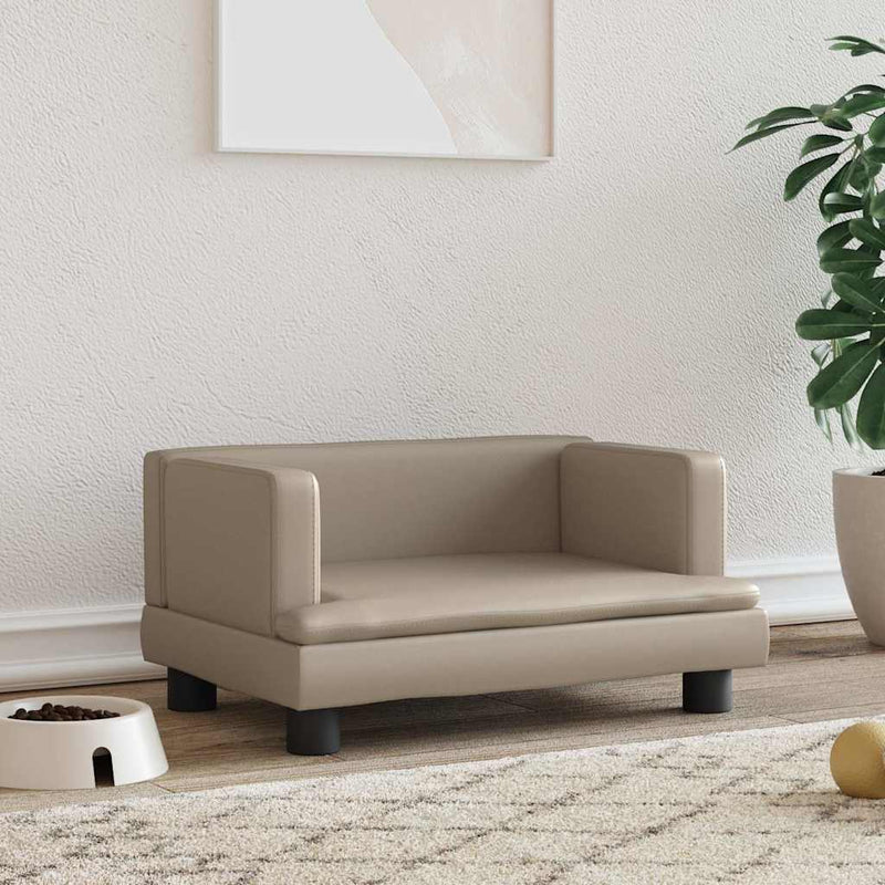 Load image into Gallery viewer, Vidaxl hondenmand 60x40x30 cm kunstleer cappuccinokleurig

