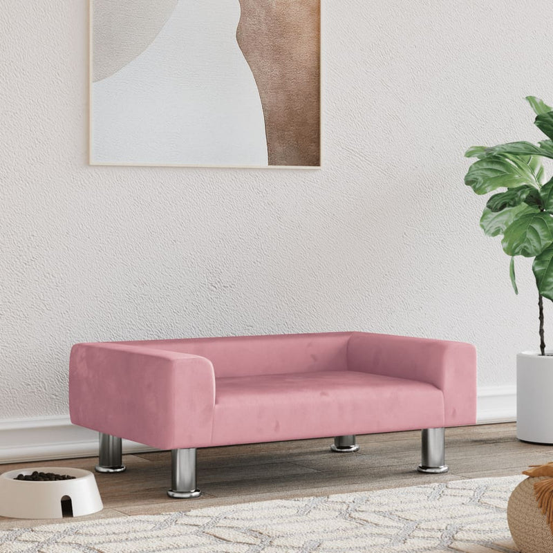 Load image into Gallery viewer, Vidaxl hondenmand 70x45x26,5 cm fluweel roze
