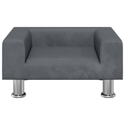 Vidaxl hondenmand 50x40x26,5 cm fluweel donkergrijs