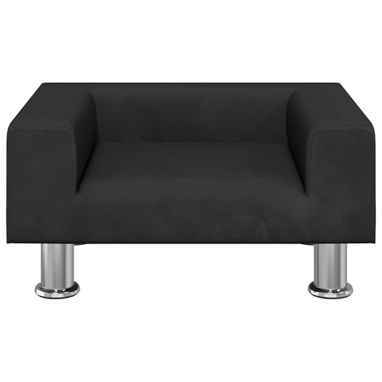 Vidaxl hondenmand 50x40x26,5 cm fluweel zwart