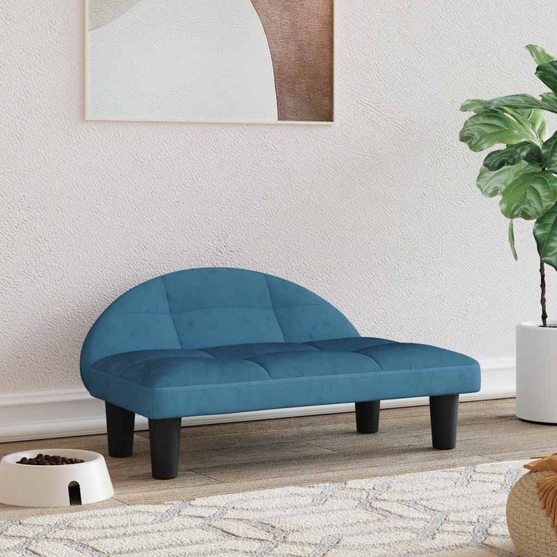 Load image into Gallery viewer, Vidaxl hondenmand 70x52x30 cm fluweel blauw
