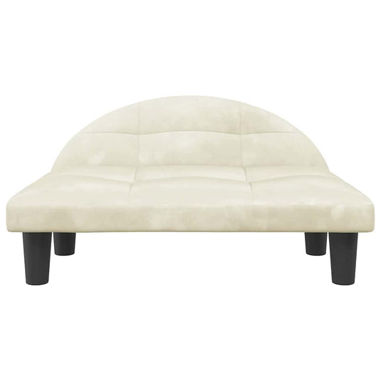 Vidaxl hondenmand 70x52x30 cm fluweel crèmekleurig