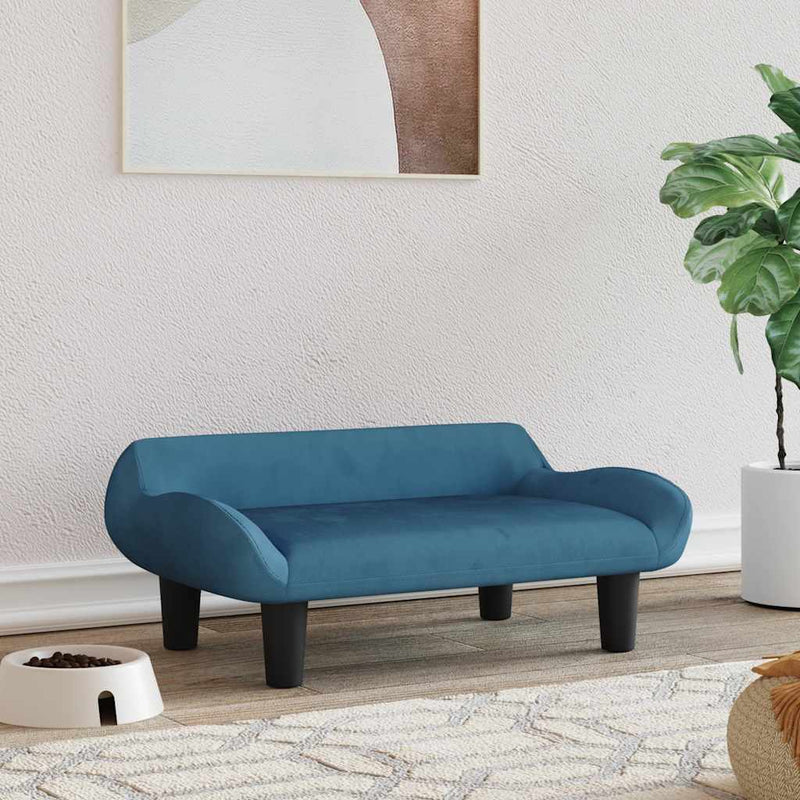 Load image into Gallery viewer, Vidaxl hondenmand 70x40x24 cm fluweel blauw
