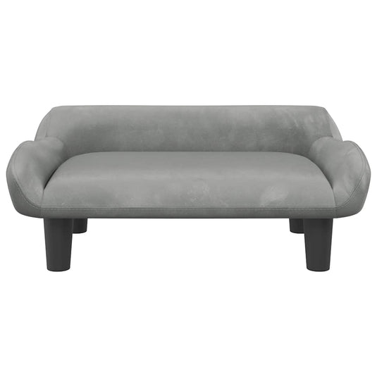 Vidaxl hondenmand 70x40x24 cm fluweel lichtgrijs