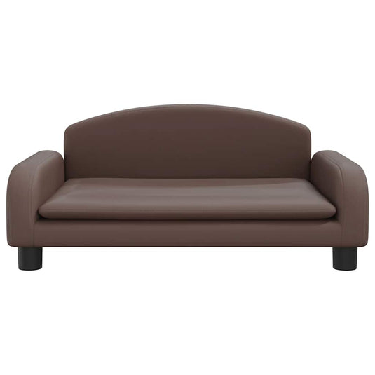 Vidaxl hondenmand 70x45x30 cm kunstleer bruin