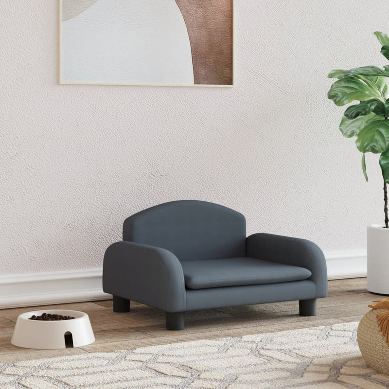 Load image into Gallery viewer, Vidaxl hondenmand 50x40x30 cm stof donkergrijs
